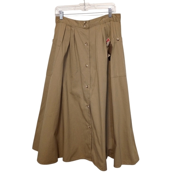 OshKosh B'gosh Dresses & Skirts - Osh Kosh - Women's Vintage Classic Tan Button-Down Skirt - Size 8